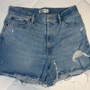 Abercrombie & Fitch Blue Jean Shorts Distressed Cut-Off Style